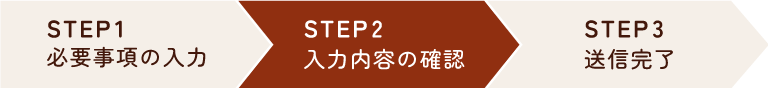 STEP2　入力内容の確認